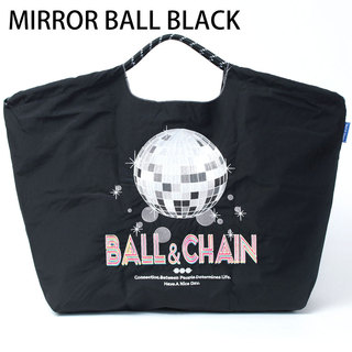 ボールアンドチェーン ball&chain エコバッグ カジュアルバッグ 刺繍 最強バッグ POPUP 人気 ミラーボール ブラック