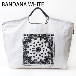 ballandchain ボールアンドチェーン エコバッグ 大きめ Lサイズ コンパクト 畳める ギフト エコ ショッピングバッグ 可愛い バンダナ ホワイト