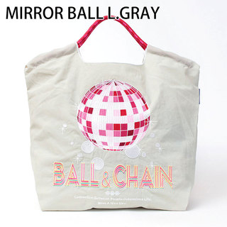 ボールアンドチェーン ball&chain エコバッグ カジュアルバッグ 刺繍 最強バッグ POPUP 人気 Mサイズ ミラーボール グレー