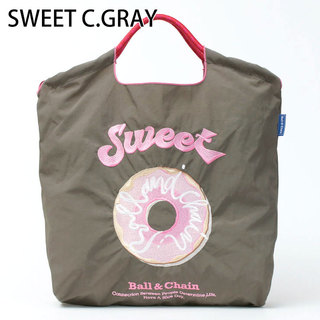 ballandchain ボールアンドチェーン エコバッグ コンパクト 畳める ギフト エコ ショッピングバッグ 可愛い ドーナツ ピンク