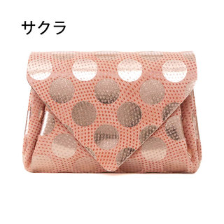 カーマイン　carmine　ミニウォレット　財布　簡単　ドット　人気　日本製　サクラ ご注文