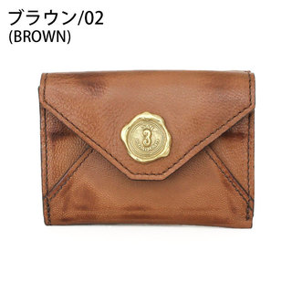 サン ヒデアキ ミハラ SAN HIDEAKI MIHARA 財布 AGING メール型 3つ折 SMO-MGN BROWN(ブラウン)