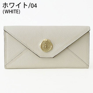 サンヒデアキミハラ sanhideakimihara 長財布 封筒型 メール シュリンク 人気 本革 シーリングスタンプ 薄型 ホワイト