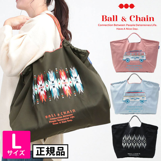 ball&chain ボールアンドチェーン ネオプレン エコバッグ Lサイズ 刺繍 新作 メイン画像