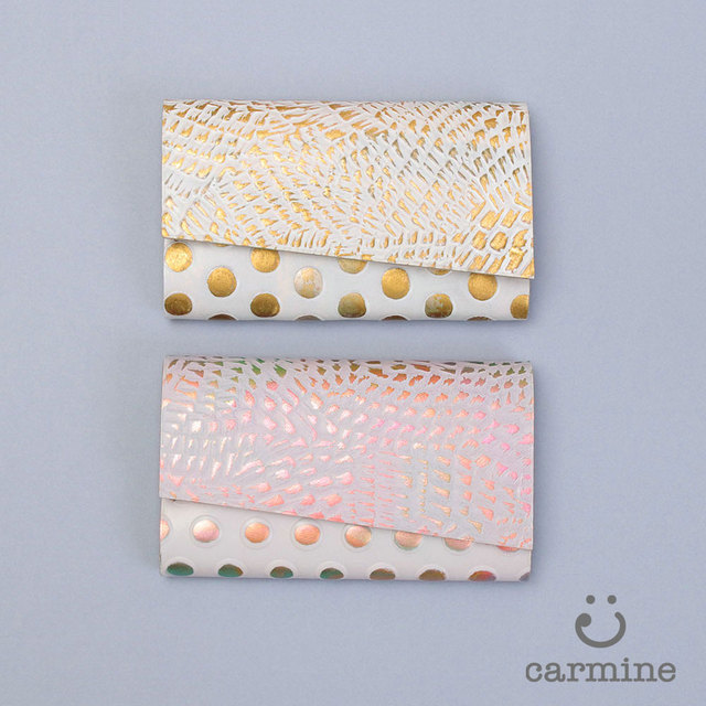 カーマイン carmine カードケース バード ポコポコ ドット 個性的 かわいい メタリック メイン画像