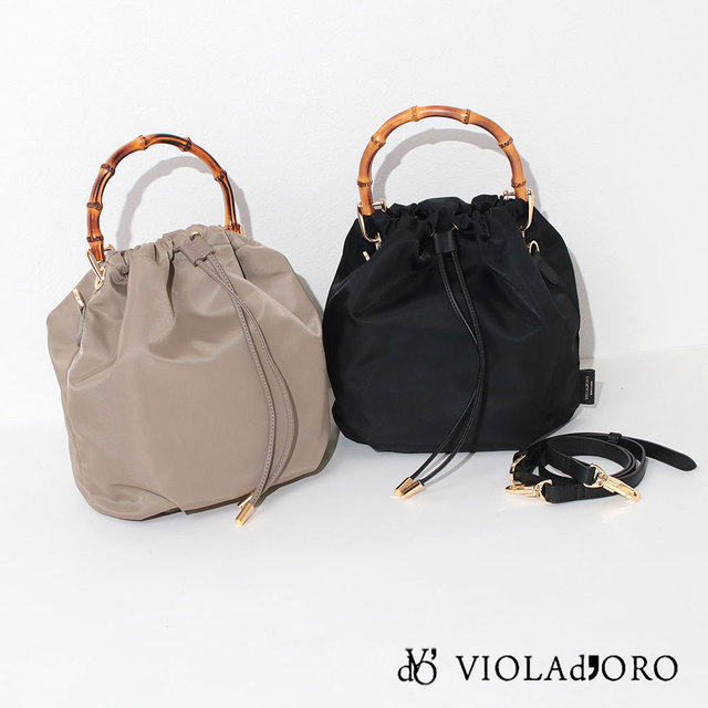 VIOLA'dORO  ヴィオラドーロ 巾着バッグ　ショルダー　ハンドバッグ