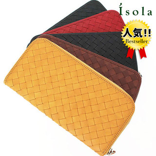 isola(アイソラ)　 カリオカ　メッシュ(5014)　ラウンド長財布