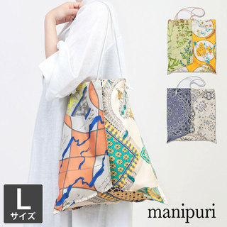 マニプリ manipuri スカーフ柄 プリントトート バッグ L ラージサイズ
