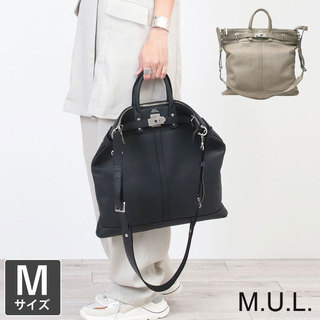 M.U.L. エムユーエル ヘルメットバッグM STUDシリーズ ソフトダメージオイルレザー ブラック MUL -068