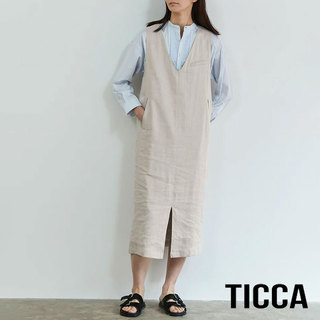 TICCA ティッカ リネンヴィスコースジャンパースカート TBDS-154