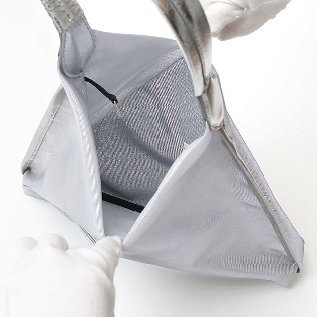 ザパース thepurse バッグ チュールバッグ 軽量 軽い メッシュ チュール素材 ポーチバッグ ピラミッド型 内側