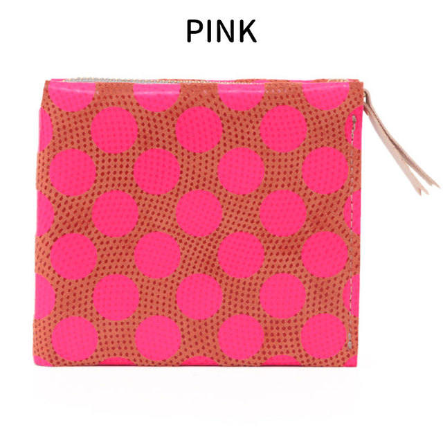 カーマイン carmine ワンウォレット 財布 薄型 簡単 折財布 ネオン ドット 水玉 人気 有吉 可愛い ピンク