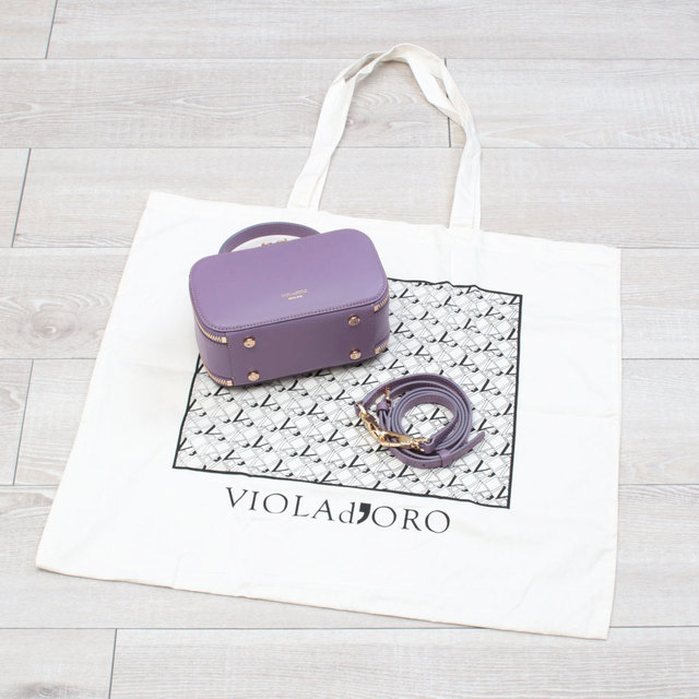 violadoro ヴィオラドーロ バッグ ヴァニティ 2WAY スプリットレザー 楕円形 可愛い 新作 底 付属品