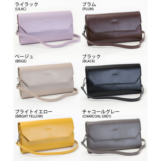 yahki ヤーキ バッグ ショルダー ミニサイズ 床革 コンパクト 四角 薄型 財布 カラーバリエーション