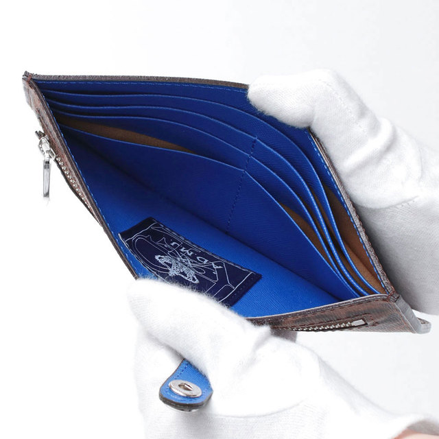 ADMJ エーディエムジェイ 財布 スリムウォレット マチなし 薄型 お札折らない リモンタ社 内側