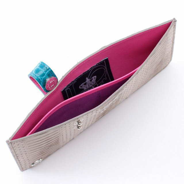 ADMJ エーディエムジェイ 財布 マチなし 薄型 スリムウォレット フラット 人気 ロングセラー スネークレザー ヘビ革 クロコダイル 新作 内側