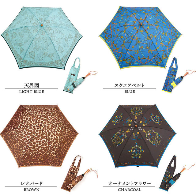 日傘 折りたたみ傘 マニプリ manipuri 晴雨兼用 スカーフ柄 プリント 