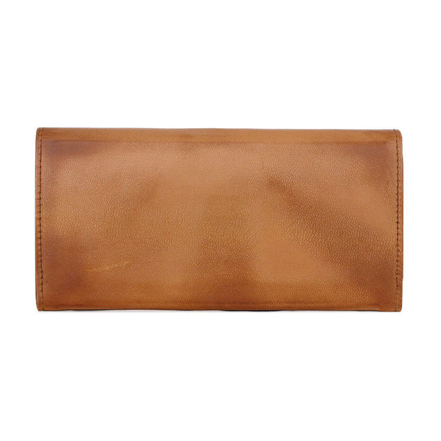 サン　ヒデアキミハラ　長財布　薄型　封筒型　オレンジ　背面