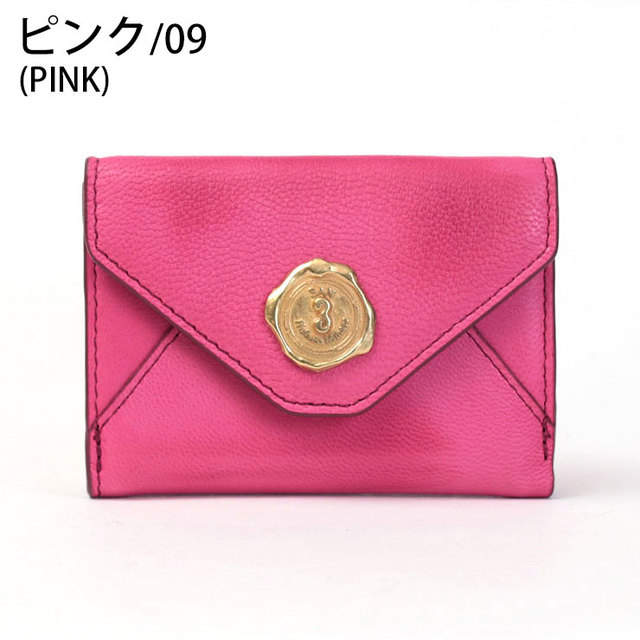 サン ヒデアキミハラ 折財布 ミニサイズ PINK ピンク 正面