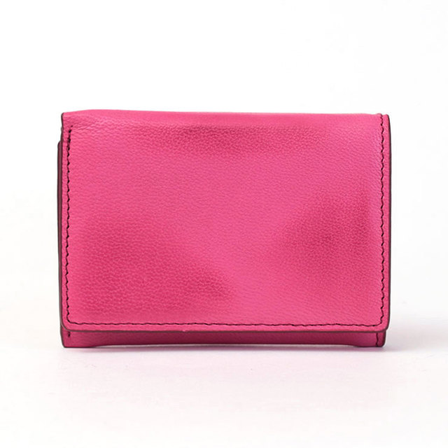 サン ヒデアキミハラ 折財布 ミニサイズ PINK ピンク 背面
