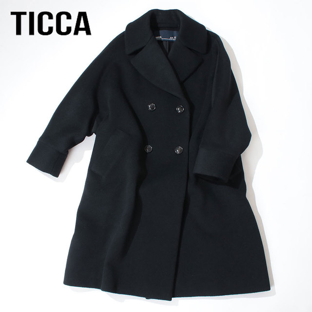 TICCA ティッカ コート プレミアム テントコート カシミアウール キュプラ ブラック 黒 限定 イメージ