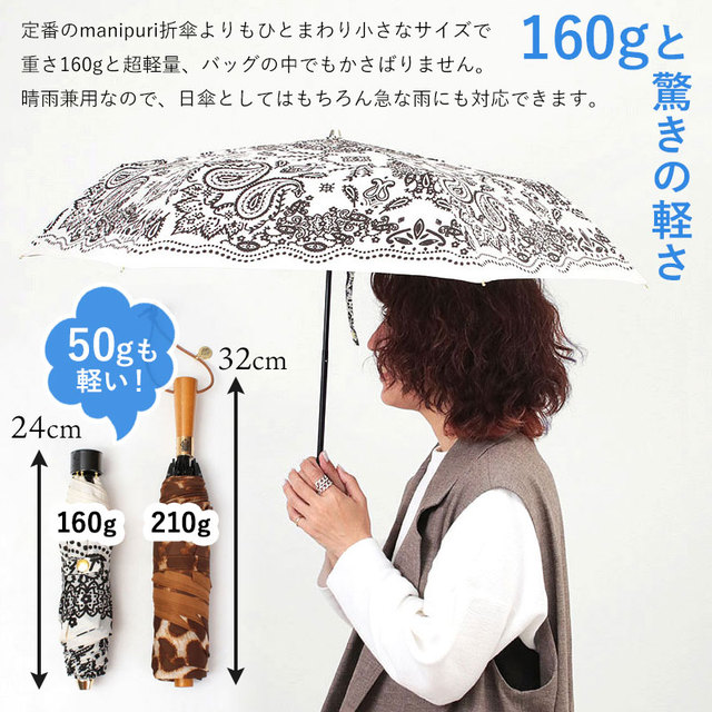 マニプリ manipuri 傘 晴雨兼用 折り畳み 軽量 小型 ケース付き 新作 バンダナ柄 ポイント2