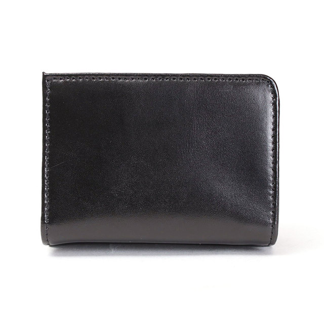 YAHKI ヤーキ 三つ折 財布 YH-207 小さい 艶感 床革 シンプル 折財布 おしゃれ 背面