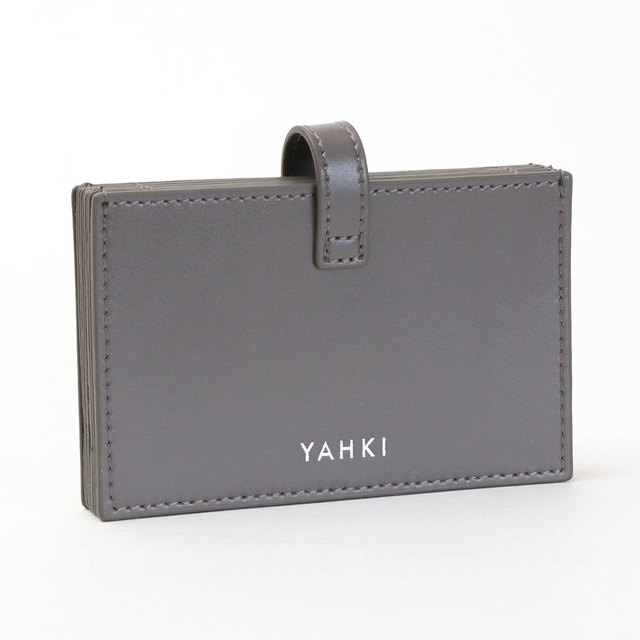 YAHKI カードケース 床革 アコーディオン式 枚数多い 正面