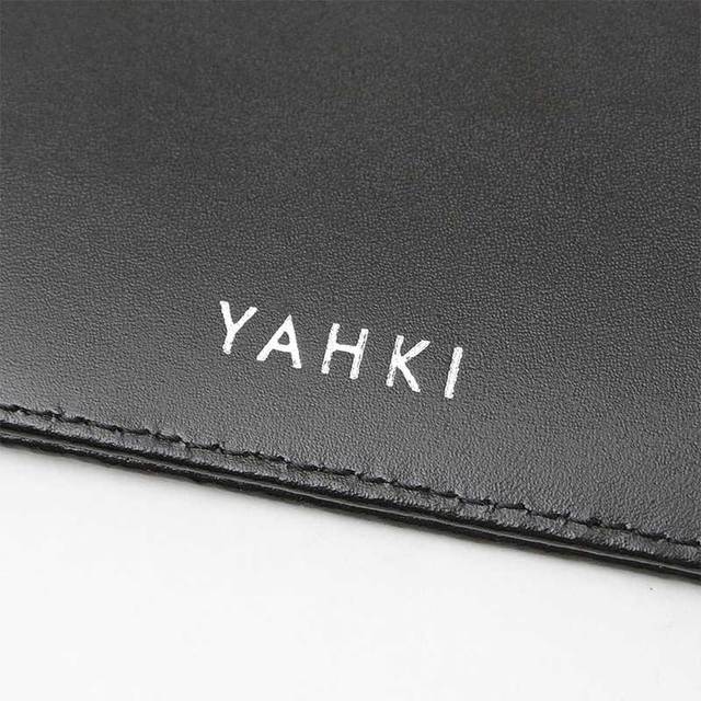 YAHKI フラグメントケース 床革 笹マチ サブウォレット カードポケット ロゴ