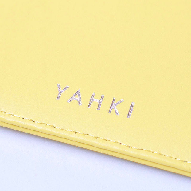 YAHKI フラグメントケース 床革 笹マチ サブウォレット カードポケット 財布 ミニ財布 YH-485 ロゴ 箔押し