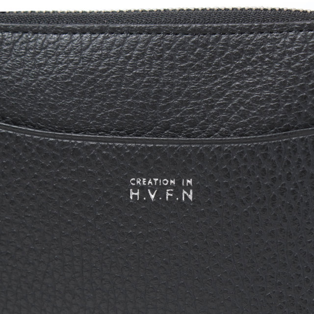 HVFN ハブファン 財布 折財布 ファスナー コンパクト ミニサイズ かわいい 便利 お洒落 レザー SNS 人気 ロゴ