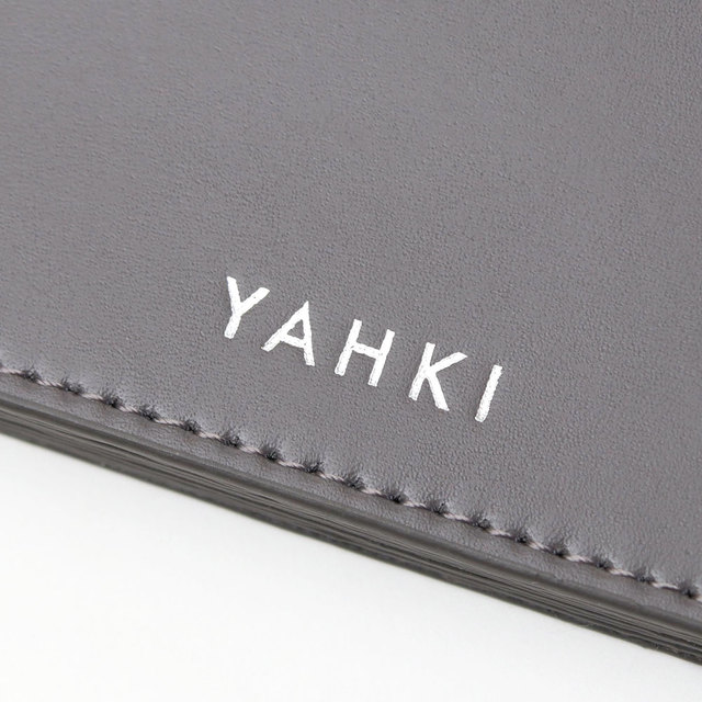 YAHKI カードケース 床革 アコーディオン式 枚数多い ロゴ