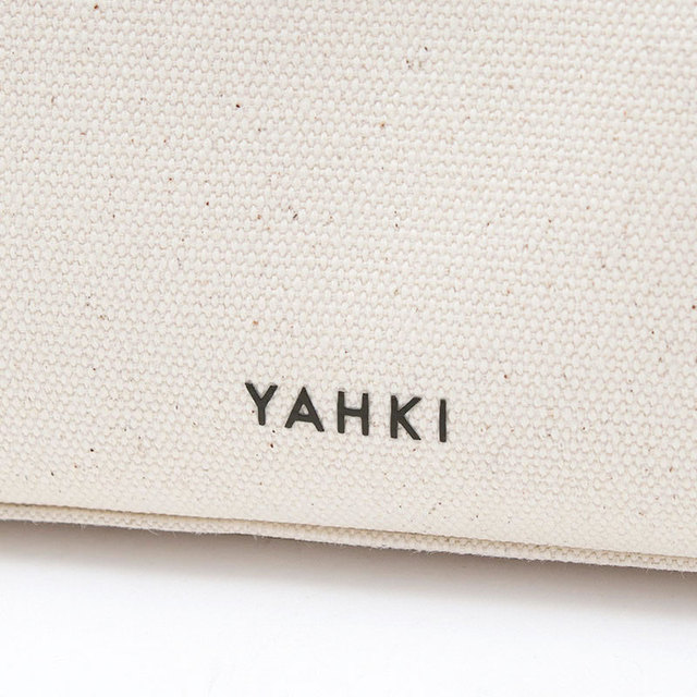 YAHKI ヤーキ バッグ キャンバス ショルダー ボストン バッグ YH-628 カジュアル 2way シンプル 床革 ツヤ感 モード ナチュラル ロゴ