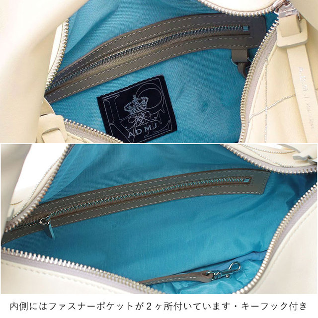 ADMJ バッグ ナッパブロッサム カットボールチェーン ワンショルダー Mサイズ エーディーエムジェイ 24WS01033A 軽量 柔らかい ラムレザー シンプル 内側 ポケット