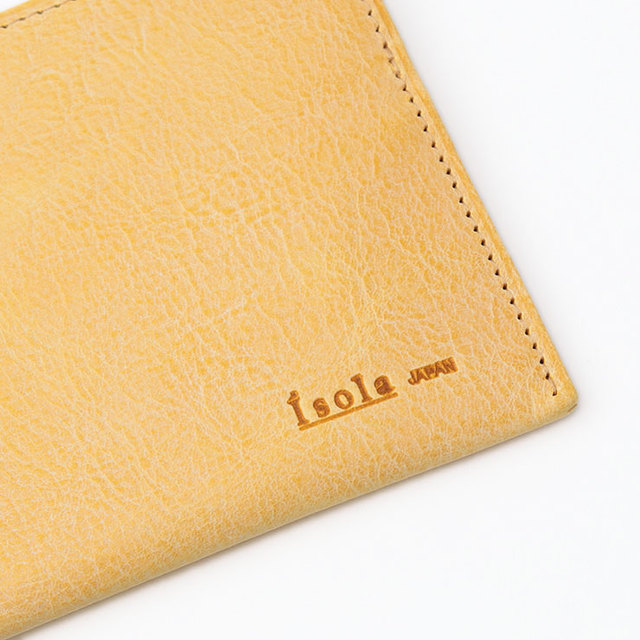 isola アイソラ 財布 極薄財布 スリム 薄束入れ ホワイトワックス 日本製 正規品 ロゴ