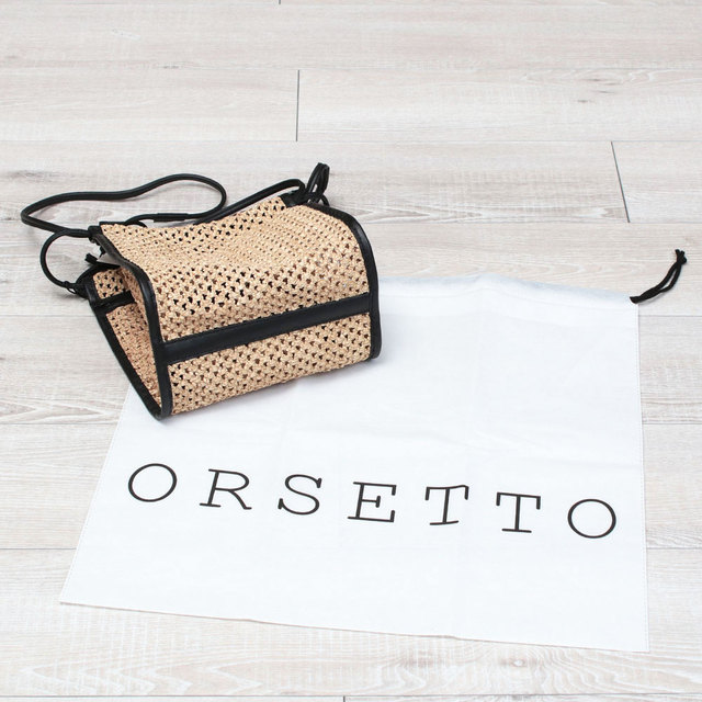 ORSETTO オルセット バッグ メッシュ 巾着 夏 ショルダー ETE 底面と保存袋