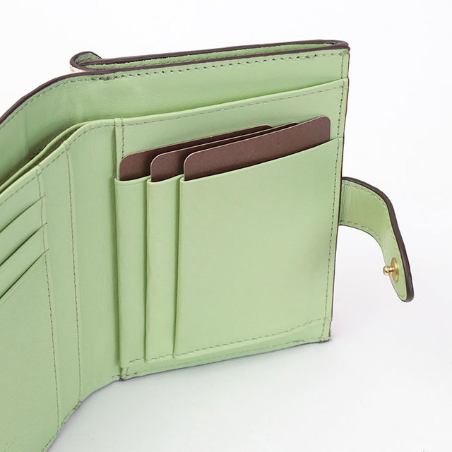 サン ヒデアキ ミハラ 財布 2つ折り 本革 レオパード柄 メタリック 日本製 正規品 カードポケット