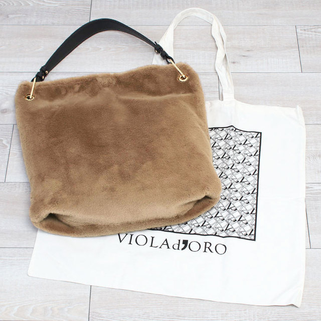 ヴィオラドーロ violadoro バッグ ワンショルダー エコファー 軽い A4 可愛い もふもふ 保存袋
