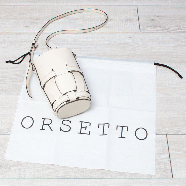 orsetto  オルセット RETE メッシュ レザー ミニバッグ ショルダー 小ぶり 縦型 お洒落 保存袋