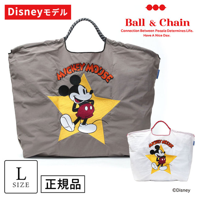 Ball&Chain / Disneyモデル  エコバッグ Lサイズ 324102 MICKEYMOUSE