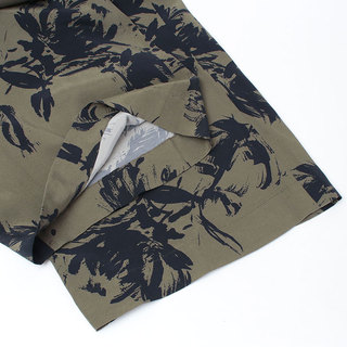 SACRA サクラ ワイドパンツ SADE FLOWER PANT 123514113 KHAKI　サイズ36|サクラ sacra パンツ 新作 オリジナルプリント フラワー 大人 ワイド モード 裾