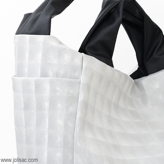 Acrylic(アクリリック) M bag 2WAYトートバッグ(1173) レンズブラック|Acrylic　アクリリック　2WAY　トートバッグ　1173　パールホワイト　ディテール　素材