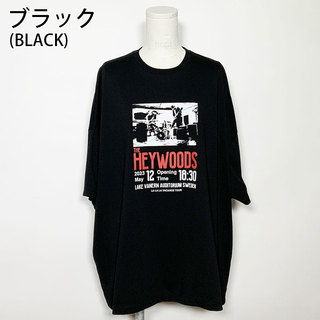 TICCA ティッカ スクエアTシャツ HEYWOODS TBCS-405 BLACK(ブラック)|TICCA ティッカ Tシャツ ビッグサイズ 半袖 プリント 大きめ リラックス ブラック