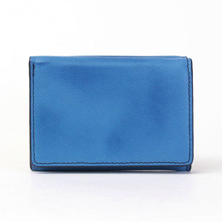 サン ヒデアキ ミハラ SAN HIDEAKI MIHARA 財布 AGING メール型 3つ折 SMO-MGN ORANGE(オレンジ)|サン ヒデアキミハラ 折財布 ミニサイズ BLUE ブルー 背面