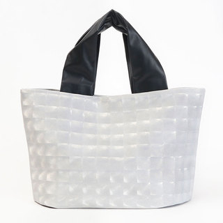 Acrylic アクリリック Hand bag ミニトート 1178 レンズパールホワイト|アクリリック acrylic ハンドバッグ Sサイズ 小ぶり ミニトート お弁当 タブレット 軽い  背面