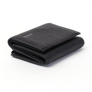 オルセット 財布 ORSETTO CAPRE 3つ折財布 ファスナーポケット付き 03-005-03 BLACK(ブラック)|オルセット ORSETTO 財布 本革 レザー 小さい 3つ折 コンパクト お洒落 やぎ革 側面