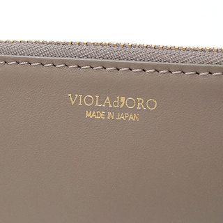 ヴィオラドーロ VIOLAd'ORO 財布 フラグメントケース ストラップ付き  V-1481 BLACK(ブラック)|ヴィオラドーロ violadoro 財布 フラグメントケース コンパクト 小さい お札折る 小物 ミニ ストラップ付き 便利 ロゴ