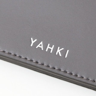 YAHKI ヤーキ カードケース YH-486 BLACK(ブラック)|YAHKI カードケース 床革 アコーディオン式 枚数多い ロゴ