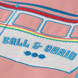 Ball&Chain Mサイズ ネオプレーン ボールアンドチェーン 折り畳みバッグ BUS ライトブルー|ball&chain ボールアンドチェーン ネオプレーン Mサイズ 丈夫 厚手 折り畳み 新作 刺繍