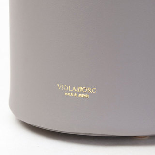VIOLAd'ORO ヴィオラドーロ バッグ バニティ イタリアンスプリットレザー V-1470 BLACK(ブラック)|ヴィオラドーロ violadoro バニティバッグ 筒形 2WAY 床革 お洒落 かわいい アクセントアイテム 軽い ロゴ箔押し